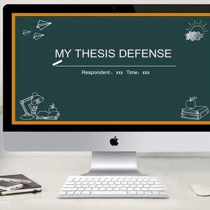 Green Blackboard PowerPoint Template | Chalkboard Power Point Template | Teaching PowerPoint | Templates for School | Simple PPT Template