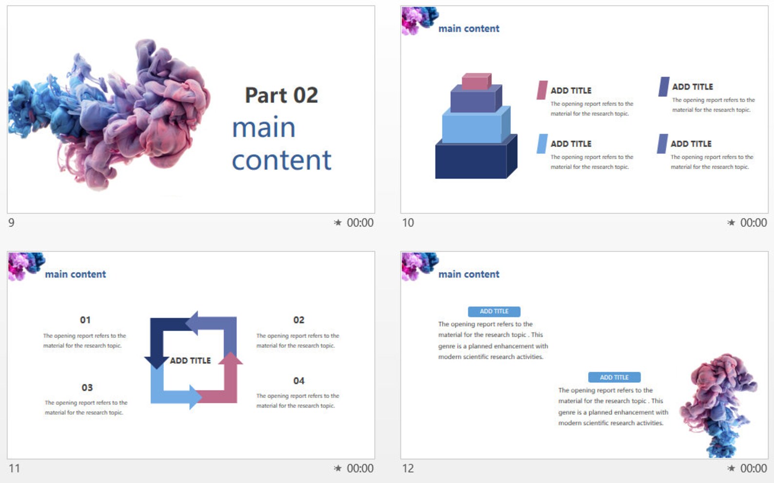 Smoke Effect Powerpoint Template Editable in Microsoft Office Etsy