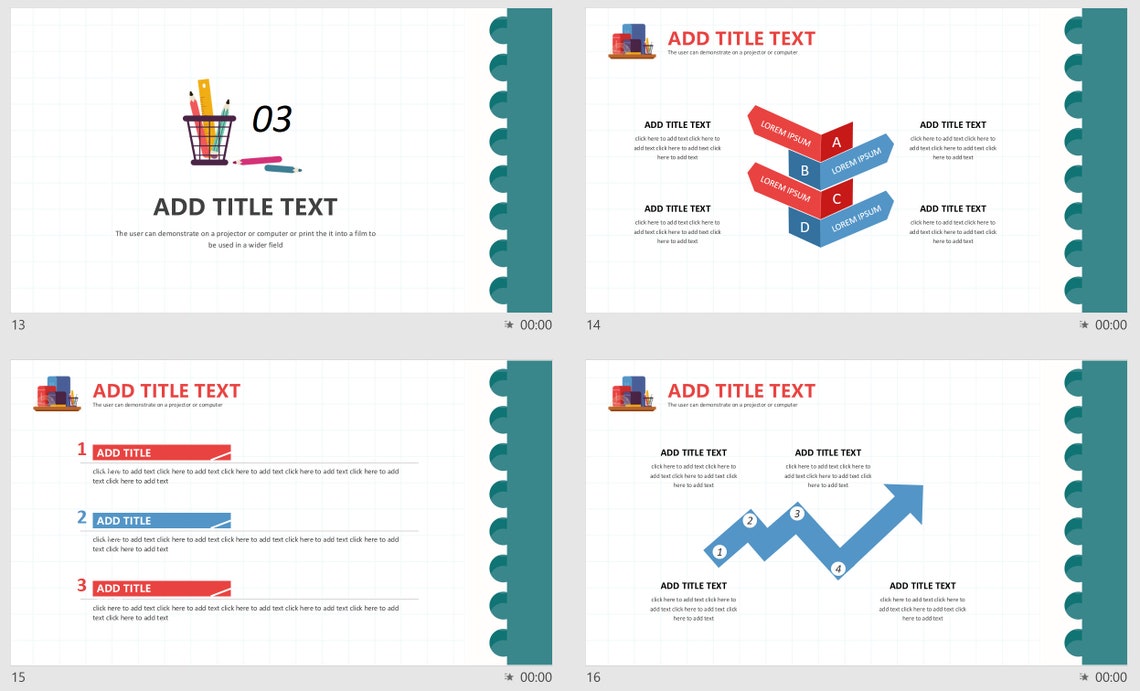 Graph Paper Powerpoint Template, Editable Powerpoint, Note Paper