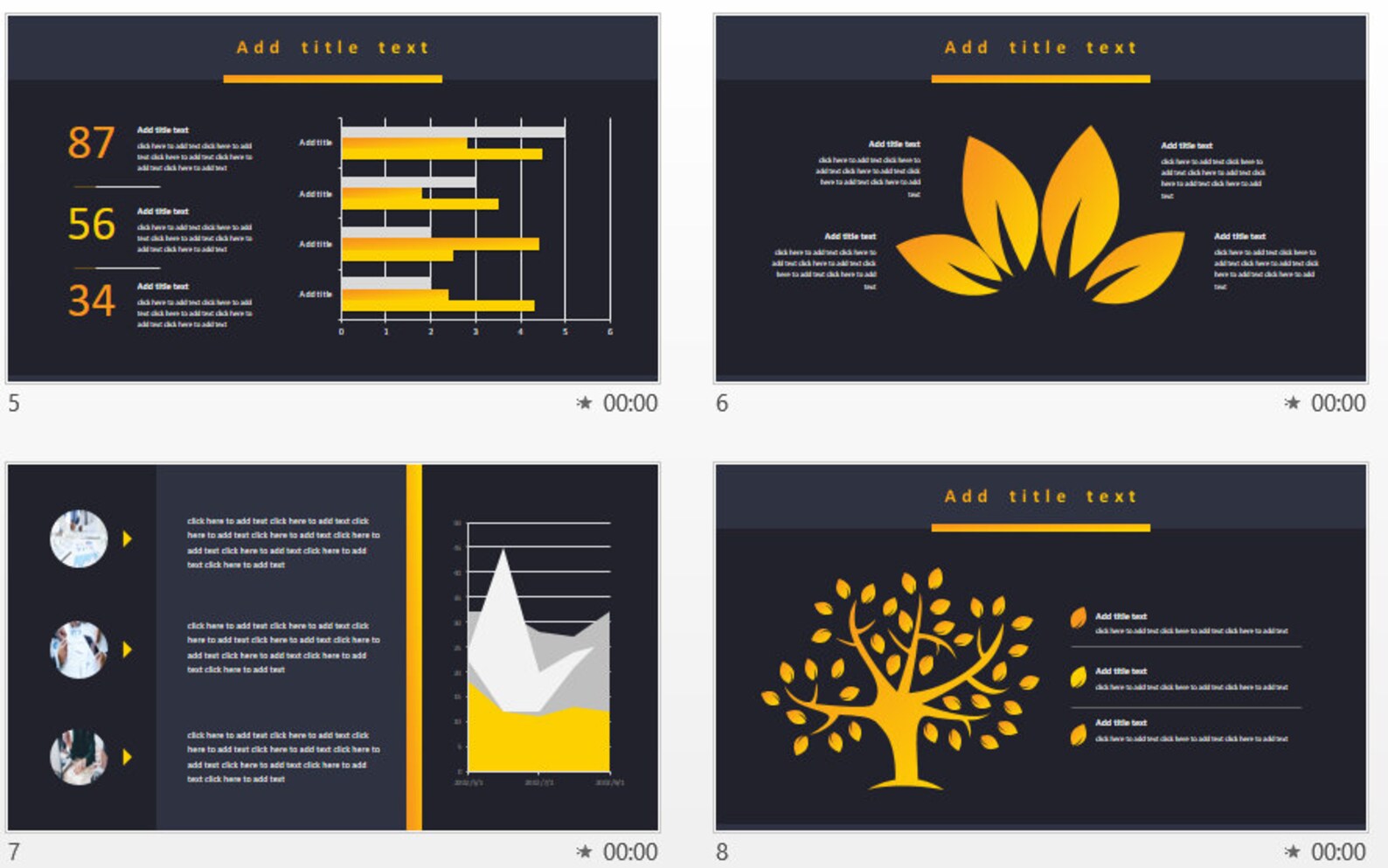 Black and Yellow Powerpoint Template Sales Powerpoint Etsy