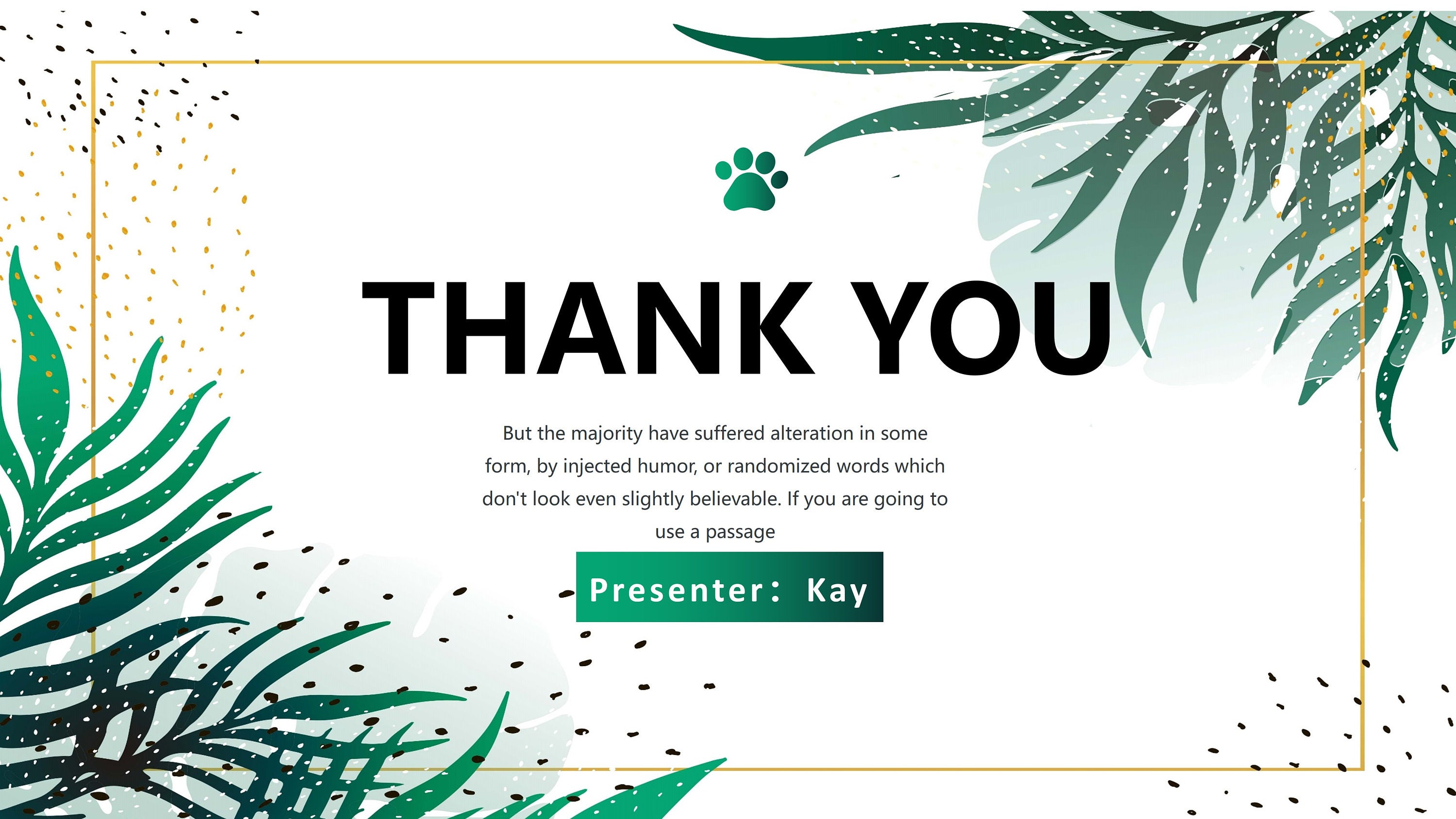 Greenery Powerpoint Template Greenery Powerpoint Template