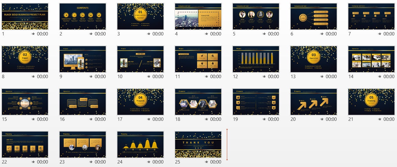 Elegante Blau und Gold PowerPoint Vorlage Dark PowerPoint Etsy.de