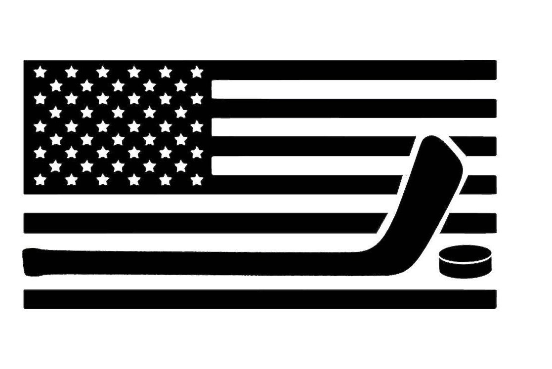 Hockey Decal American Hockey Decal USA Hockey USA Decal Etsy