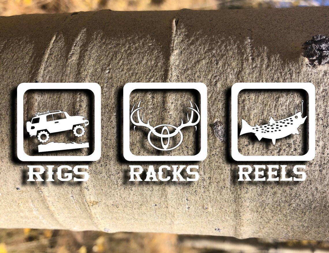 Rigs Racks Reels Fishing Vinyl Decal Fishing Decal for Car Etsy