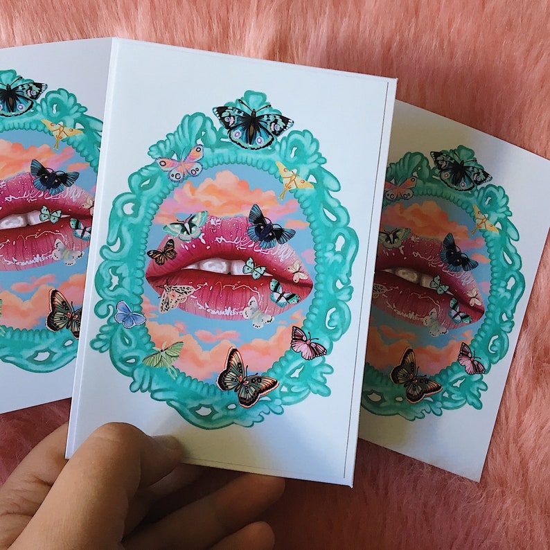 Antique Butterfly Lips Etsy