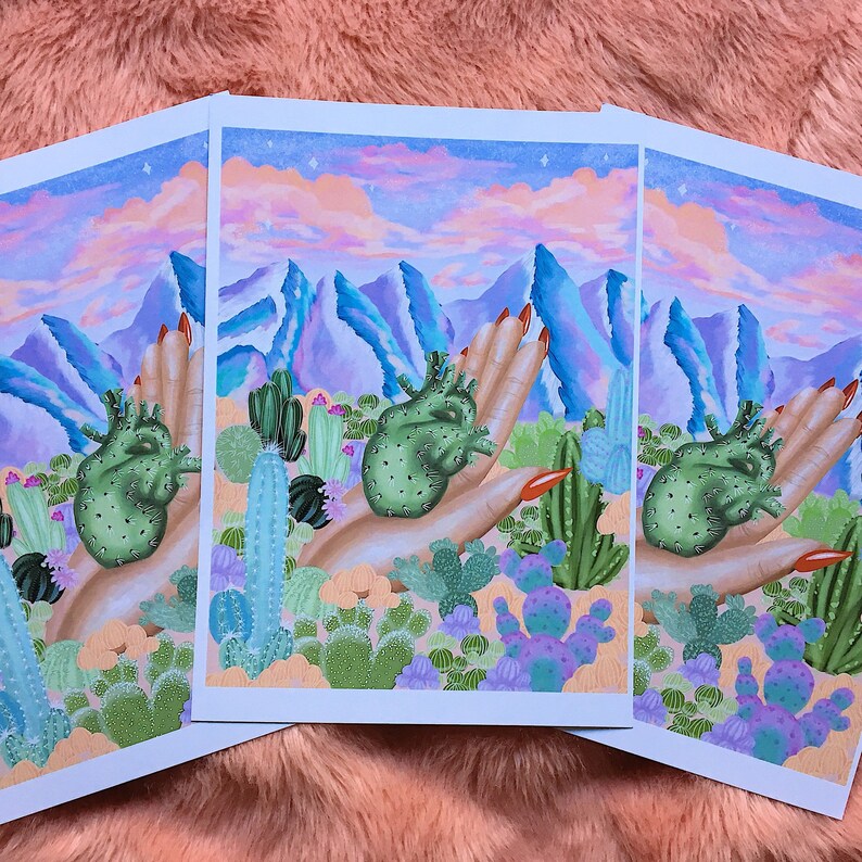 Cactus Heart Print