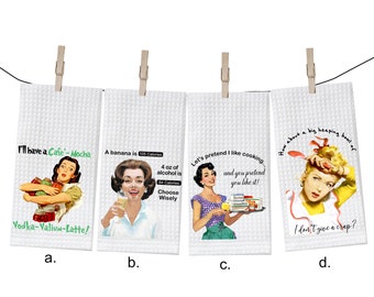 Retro Kitchen Towels Etsy
