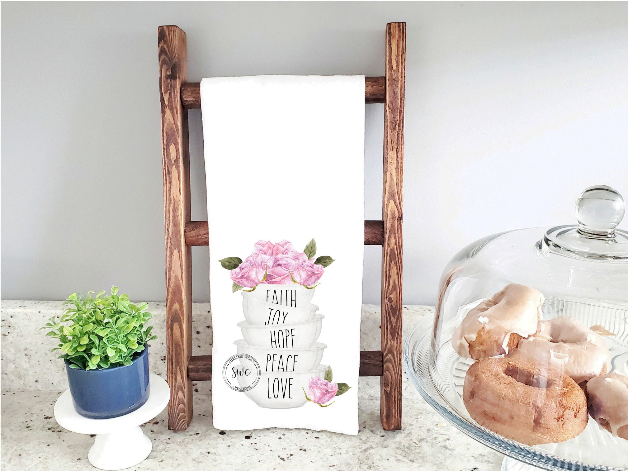 Tea Towel Design/stacked Bowls/sublimation Design/instant Etsy Canada