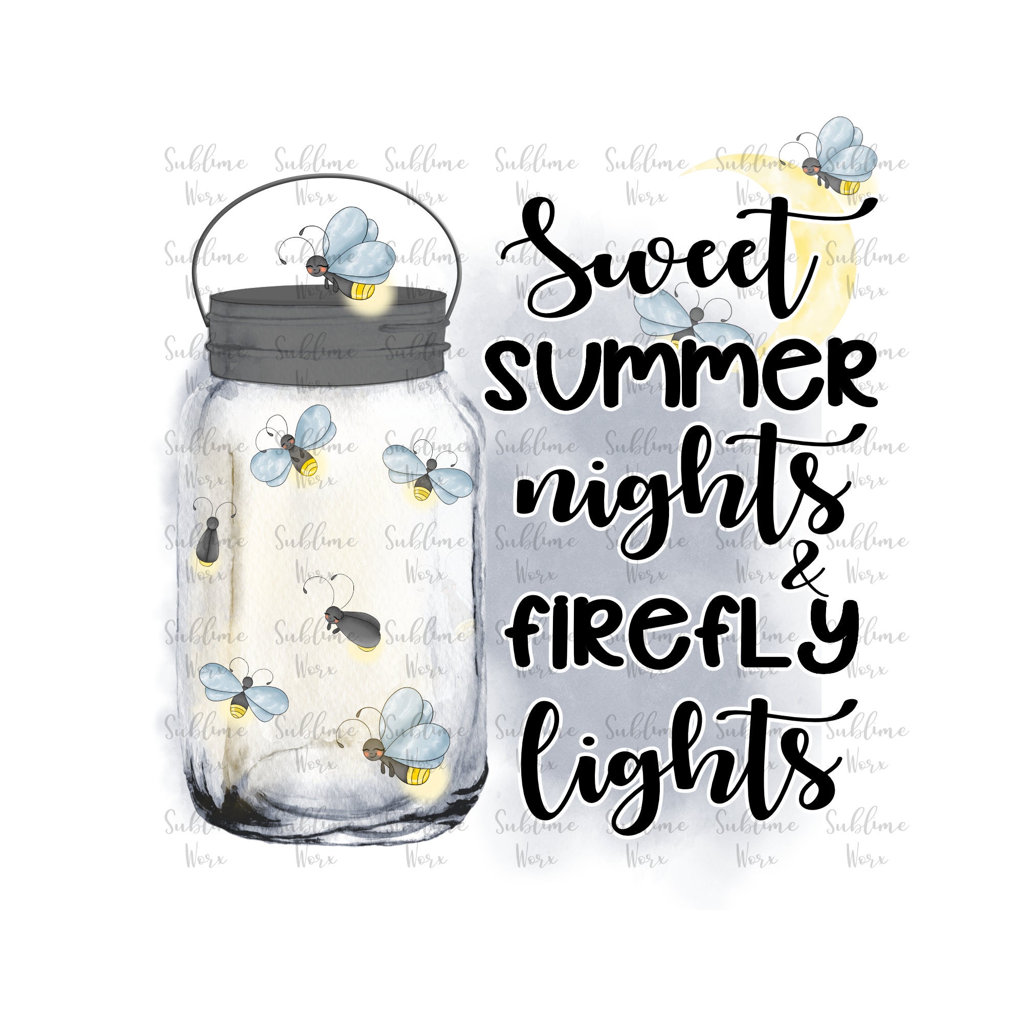Sweet Summer Nights & Firefly Lightspngsublimation Digital  Downloadinstant Download - Etsy