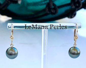 Tahtitian Pearl Leverback Earring