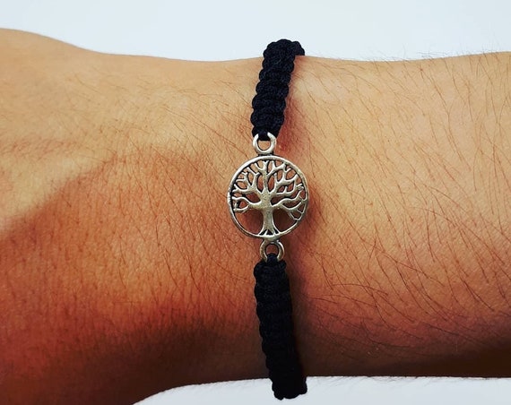 Pulsera árbol de la vida de plata de ley