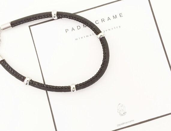 Pulsera de corcho: color negro