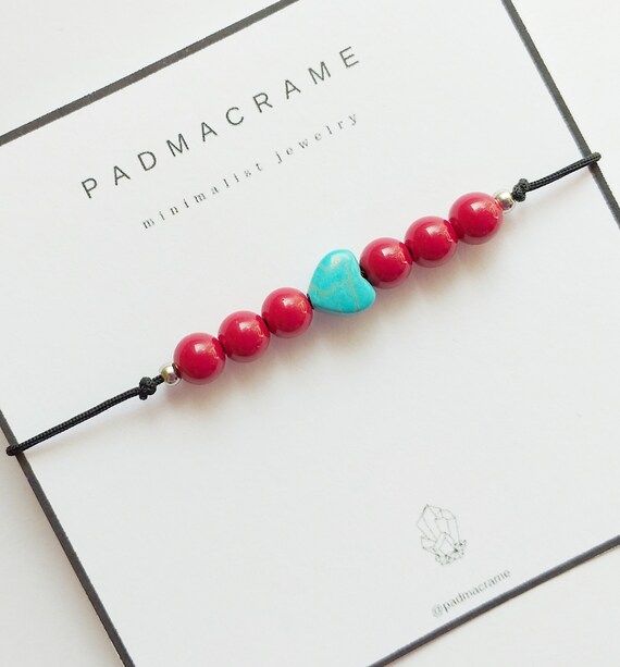 Pulsera protectora de coral y turquesa
