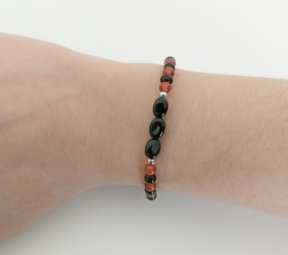Pulsera protectora: ónix y cornalinaa