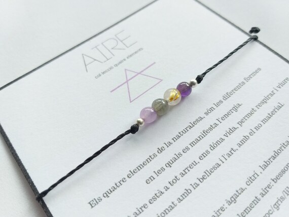 Pulsera elemento AIRE: acuario, libra y géminis.