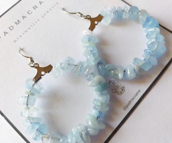 Pendientes de aguamarina