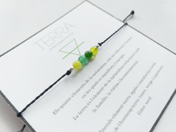 Pulsera elemento TIERRA: tauro, virgo y capricornio.