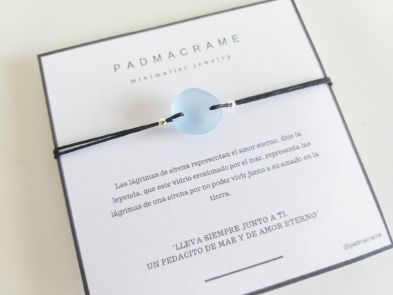 Pulsera lågrima de sirena: azul clarito