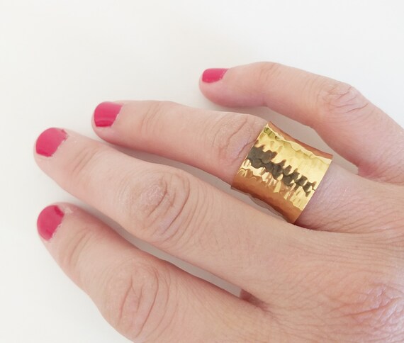 Anillo acero dorado