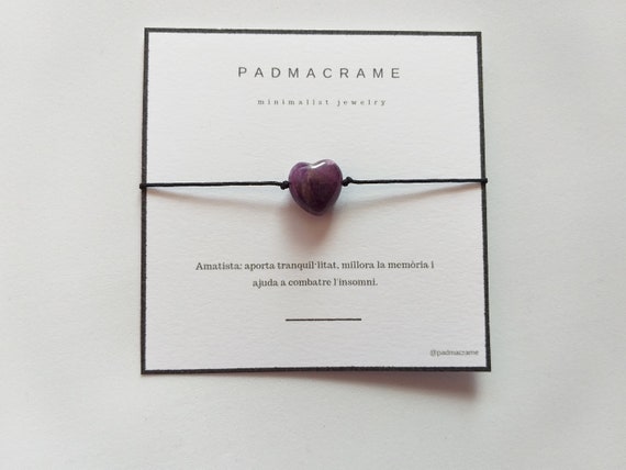 Pulsera corazón amatista