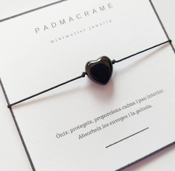 Pulsera corazón de ónix