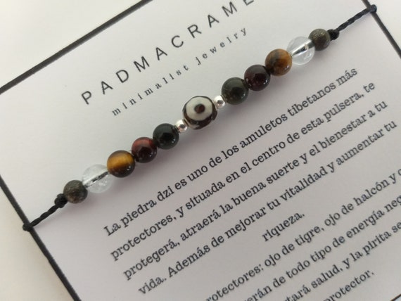 Pulsera dzi y ojos protección