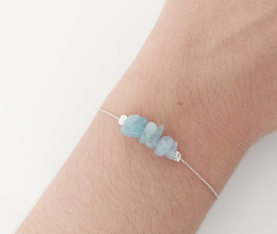 Pulsera plata de ley y mineral