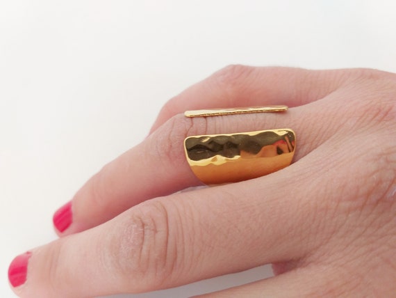Anillo acero dorado