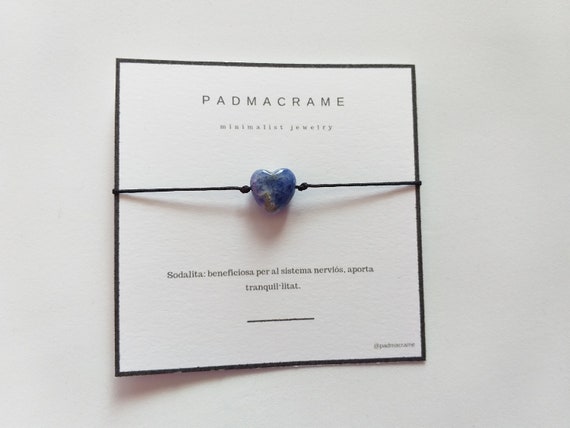 Pulsera corazón sodalita