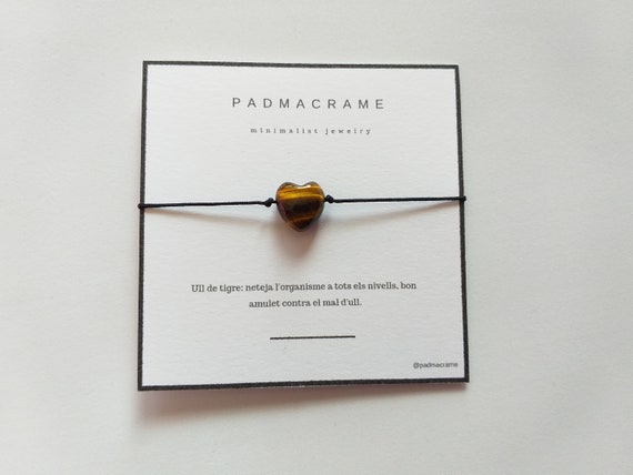 Pulsera corazón ojo de tigre