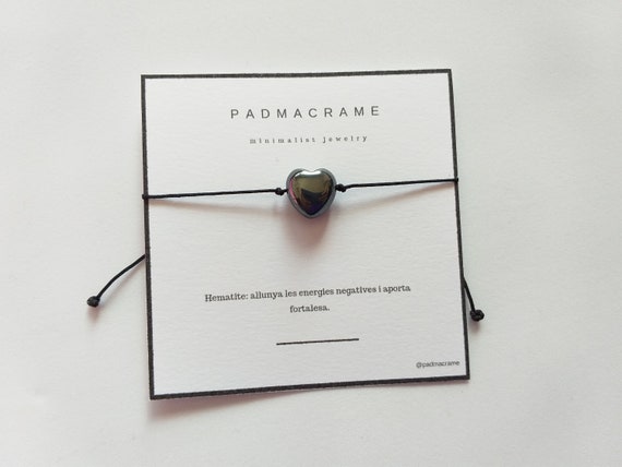 Pulsera corazón hematite