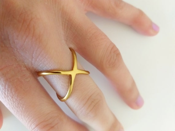Anillo acero dorado