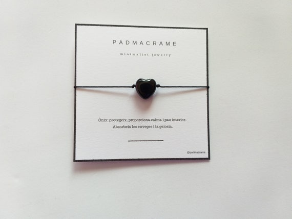 Pulsera corazón ónix