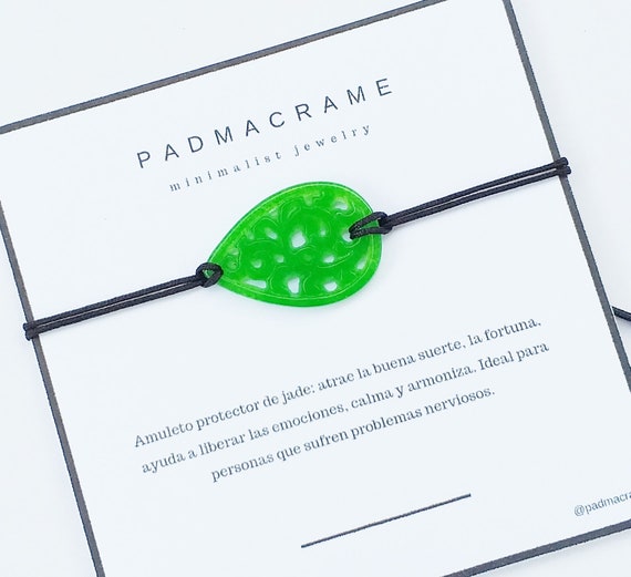 Pulsera hoja de jade protector