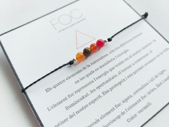 Pulsera elemento FUEGO: leo, aries y sagitario.
