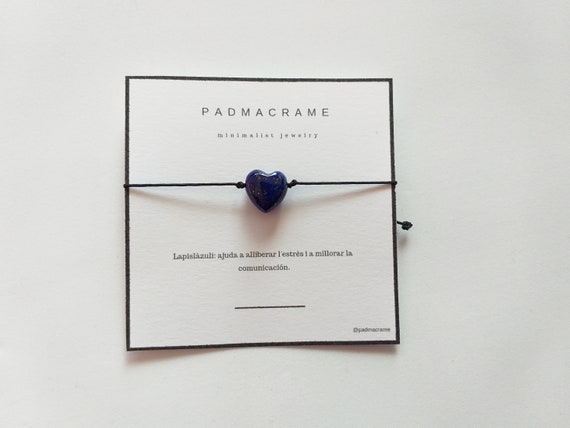 Pulsera corazón lapislázuli