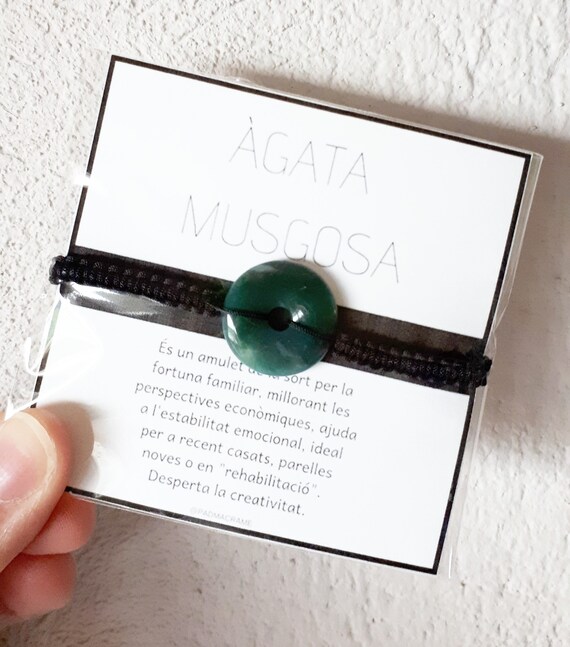 Pulsera donut ágata musgosa