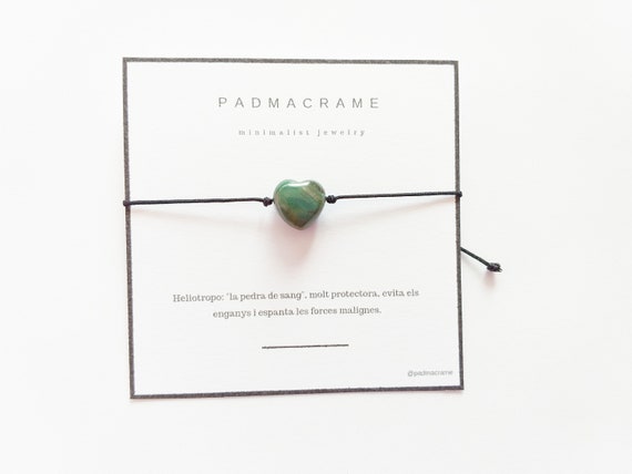 Pulsera corazón heliotropo