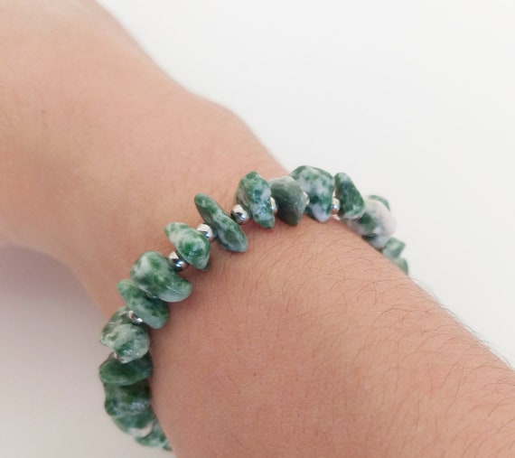 Pulsera ágata y acero