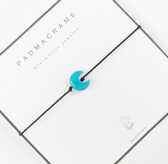 Pulsera mini luna de turquesa