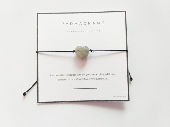 Pulsera corazón labradorita