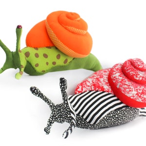 Jester The Snail PDF plush Digital download slug soft toy sewing pattern shell stuffed animal image 9