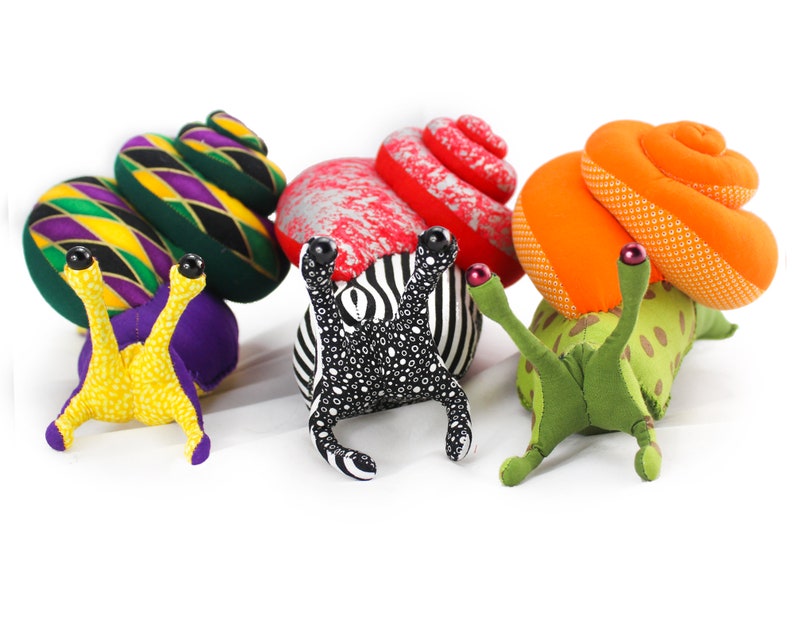 Jester The Snail PDF plush Digital download slug soft toy sewing pattern shell stuffed animal image 10