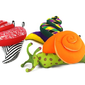 Jester The Snail PDF plush Digital download slug soft toy sewing pattern shell stuffed animal image 7