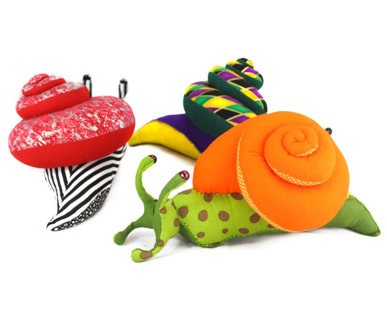 Jester The Snail PDF plush Digital download slug soft toy sewing pattern shell stuffed animal image 7