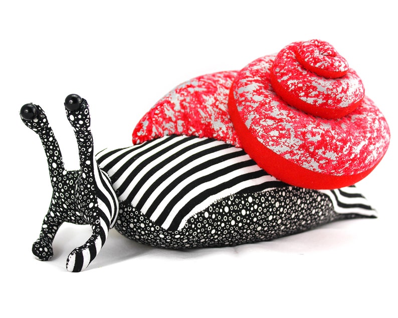 Jester The Snail PDF plush Digital download slug soft toy sewing pattern shell stuffed animal image 3
