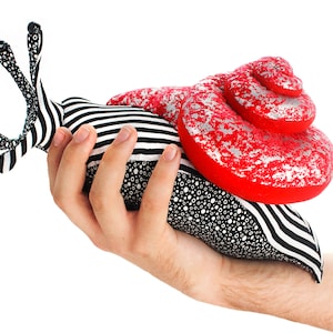 Jester The Snail PDF plush Digital download slug soft toy sewing pattern shell stuffed animal image 1