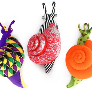 Jester The Snail PDF plush Digital download slug soft toy sewing pattern shell stuffed animal image 5