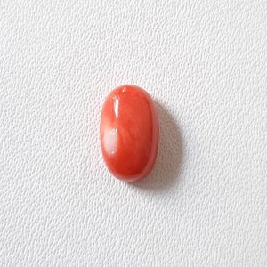 10X6X4&#39;MM 100%Natural Japanese Dark Orange (salmon) Coral Cabochon Handmade Loose Gemstone, Natural color Flat Oval for jewelry making