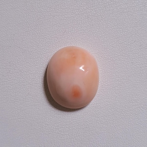 Undyed Natural Coral Oval Cabochon 18×15mm Angel Skin Color, Genuine Loose Coral for Jewelry Making, for Jeweler